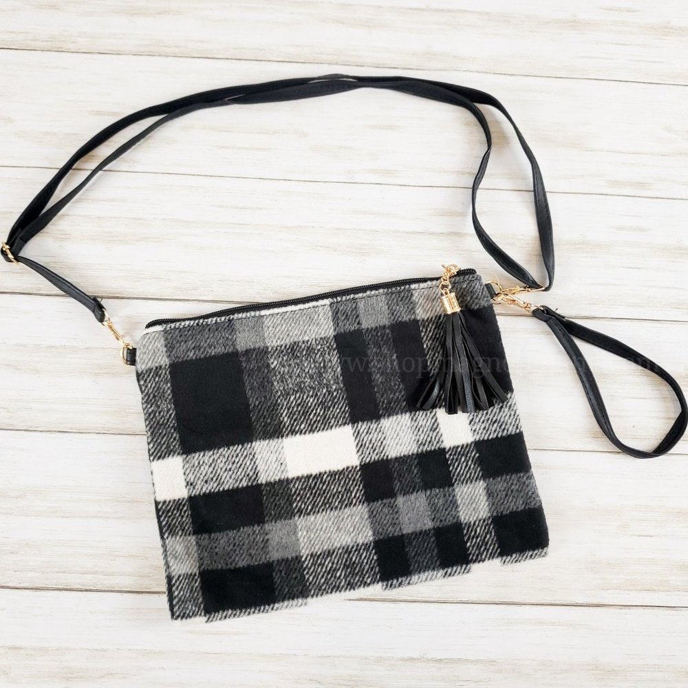 Plaid Crossbody/Clutch Bag